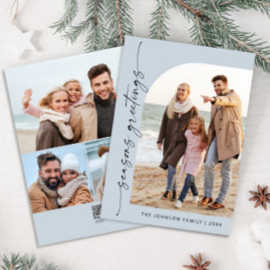Cartes Pour Fêtes Annuelles Élégant élégant 4 PHOTO Noël Salutation