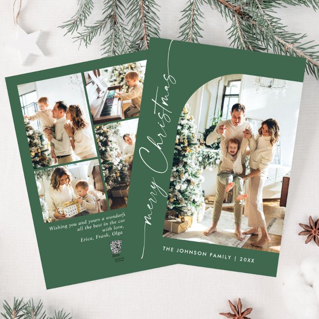 Cartes Pour Fêtes Annuelles Élégant élégant 5 PHOTO Noël Salutation (Créateur téléchargé)