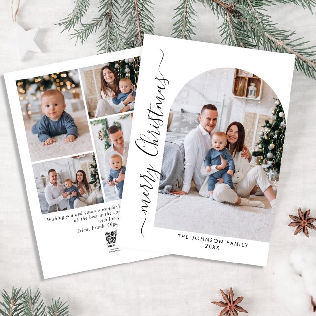 Cartes Pour Fêtes Annuelles Élégant élégant 5 PHOTO Noël Salutation (Créateur téléchargé)