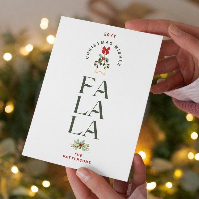Cartes Pour Fêtes Annuelles Elégant Fa La La Christmas Photo Personnalisée (Créateur téléchargé)