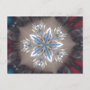 Cartes Pour Fêtes Annuelles Élégant Festif Star de Noël Bleu brillant Blanc