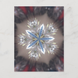 Cartes Pour Fêtes Annuelles Élégant Festif Star de Noël Bleu brillant Blanc