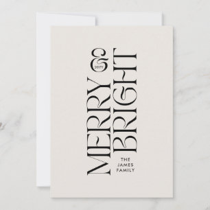 Cartes Pour Fêtes Annuelles Élégant feuillage naturel moderne typographie mini