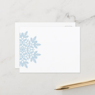 Cartes Pour Fêtes Annuelles Élégant flocon de neige (bleu givre)