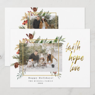 Cartes Pour Fêtes Annuelles Elegant Foi Espoir Amour Deux Photos Noël