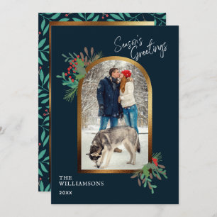 Cartes Pour Fêtes Annuelles Élégant Foliage Bonnes Fêtes photo personnalisées