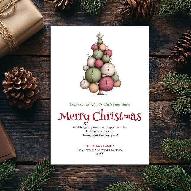 Cartes Pour Fêtes Annuelles Elegant funny Christmas tree greeting card (Elegant funny Christmas tree greeting card

)