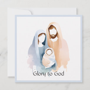 Cartes Pour Fêtes Annuelles Élégant Gloire Religieuse À Dieu Noël chrétien