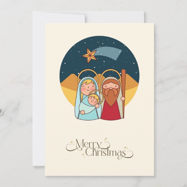 Cartes Pour Fêtes Annuelles Élégant Gloire Religieuse À Dieu Noël chrétien (Devant)