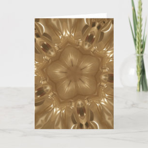 Cartes Pour Fêtes Annuelles Elégant Gold Brown Kaleidoscope Star Design