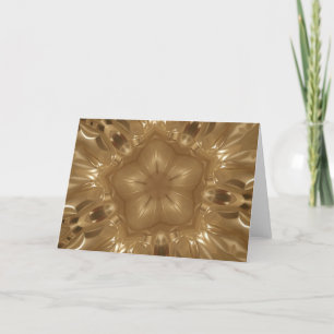 Cartes Pour Fêtes Annuelles Elégant Gold Brown Kaleidoscope Star Design