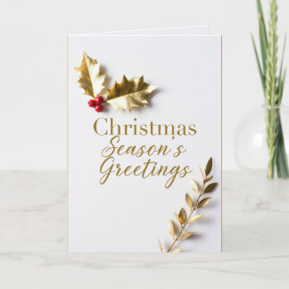 Cartes Pour Fêtes Annuelles Elegant Gold Foil Merry Christmas Card