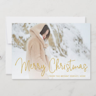 Cartes Pour Fêtes Annuelles Elegant Gold Joyeux Noël Photo