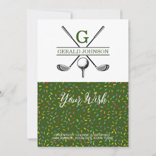 Cartes Pour Fêtes Annuelles Elégant Golf Monogramme Conception de vacances