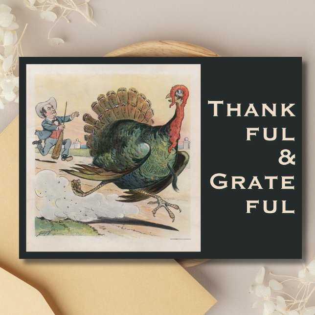 Cartes Pour Fêtes Annuelles Elegant Grateful et Thanksgiving de Bryan (Créateur téléchargé)
