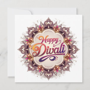 Cartes Pour Fêtes Annuelles Elégant Happy Diwali Festival de la lumière