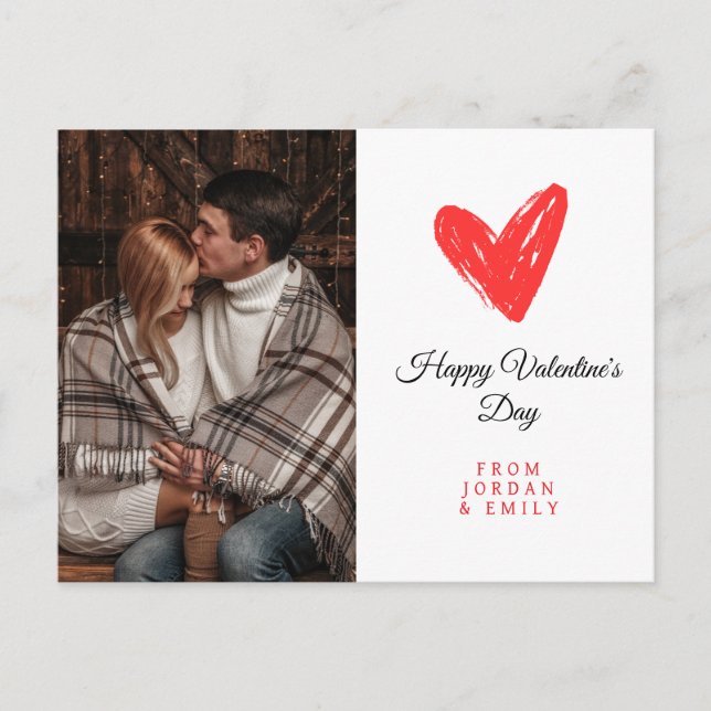 Cartes Pour Fêtes Annuelles Elegant Heart Happy Valentine's Day Photo (Devant)