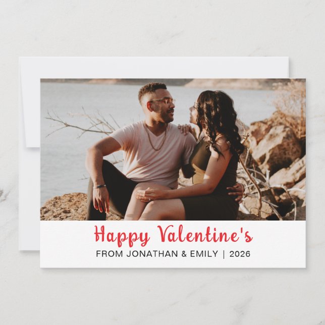 Cartes Pour Fêtes Annuelles Elegant Hearts Happy Valentine's Day 1 Photo (Devant)