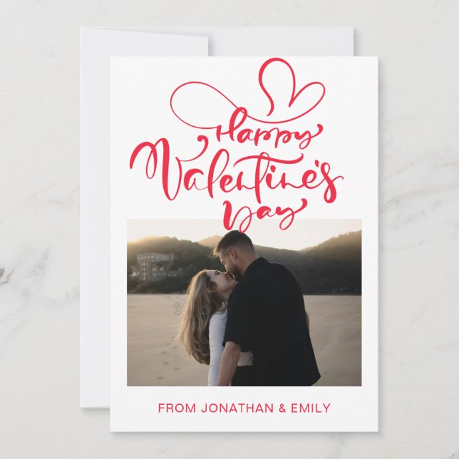 Cartes Pour Fêtes Annuelles Elegant Hearts Happy Valentine's Day 1 Photo (Devant)