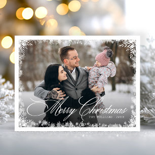 Cartes Pour Fêtes Annuelles Élégant hiver photo de Noël moderne