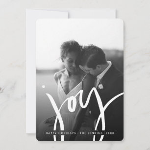 Cartes Pour Fêtes Annuelles Elégant intemporel Simple JOY HOLIDAYS PHOTO