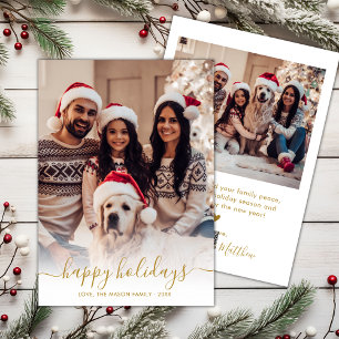 Cartes Pour Fêtes Annuelles Élégant Joyeux Joyeux Jours Script 2 Photo Noël