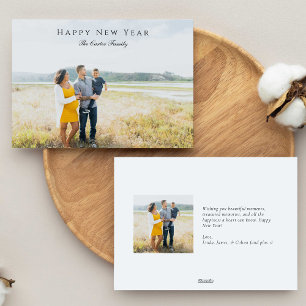 Cartes Pour Fêtes Annuelles Élégant Joyeux Joyeux Nouvel An Script Photo Gross