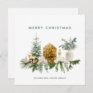Cartes Pour Fêtes Annuelles Élégant Joyeux Noël Boho Composition Entreprise