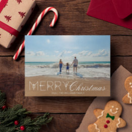 Cartes Pour Fêtes Annuelles Élégant Joyeux Noël Minimaliste Une photo