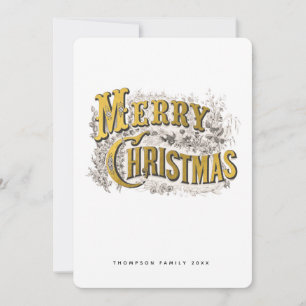 Cartes Pour Fêtes Annuelles Elégant Joyeux Noël Rustique Vintage non photo