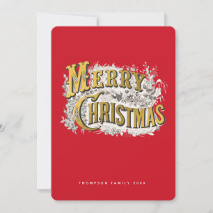 Cartes Pour Fêtes Annuelles Elégant Joyeux Noël Rustique Vintage non photo