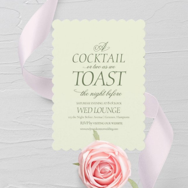 Cartes Pour Fêtes Annuelles Élégant La Nuit Avant Le Mariage Rococó (Créateur téléchargé)