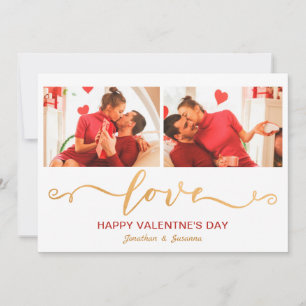 Cartes Pour Fêtes Annuelles Elegant Love Script Heureuse Sainte-Valentin Photo