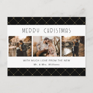 Cartes Pour Fêtes Annuelles Élégant Mariage Photo Noir Or