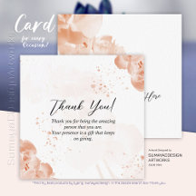 Élégant Merci de corail floral