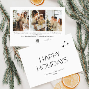 Cartes Pour Fêtes Annuelles Élégant minimaliste 3 photo voeux de Noël