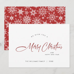 Cartes Pour Fêtes Annuelles Élégant minimaliste 3 photo voeux de Noël