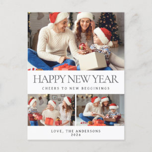 Cartes Pour Fêtes Annuelles Élégant minimaliste Bonne année Famille 3 Photo