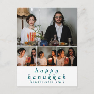 Cartes Pour Fêtes Annuelles Élégant minimaliste Happy Hanoukka Family 4 Photo