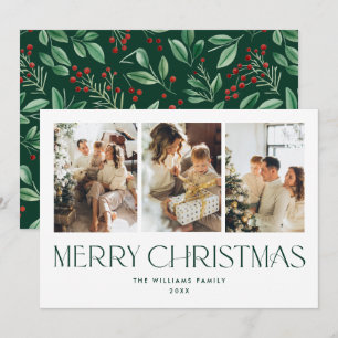 Cartes Pour Fêtes Annuelles Élégant minimaliste Joyeux Noël 3 Photo