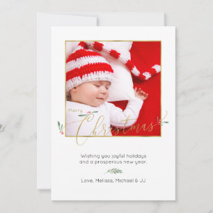 Cartes Pour Fêtes Annuelles Élégant minimaliste Joyeux Noël photo