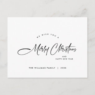 Cartes Pour Fêtes Annuelles Élégant minimaliste Joyeux voeux de Noël