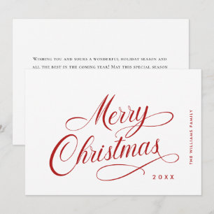 Cartes Pour Fêtes Annuelles Élégant minimaliste Joyeux voeux de Noël