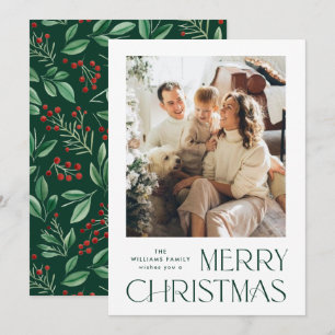 Cartes Pour Fêtes Annuelles Élégant minimaliste Joyeux voeux de Noël Photo