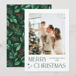 Cartes Pour Fêtes Annuelles Élégant minimaliste Joyeux voeux de Noël Photo