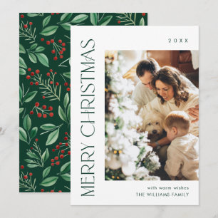 Cartes Pour Fêtes Annuelles Élégant minimaliste Joyeux voeux de Noël Photo