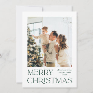 Cartes Pour Fêtes Annuelles Élégant minimaliste Noël Salutation 2 Photo