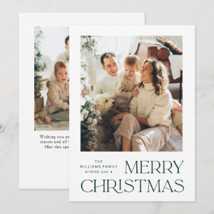 Cartes Pour Fêtes Annuelles Élégant minimaliste Noël Salutation 2 Photo
