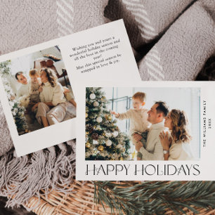 Cartes Pour Fêtes Annuelles Élégant minimaliste Noël Salutation 2 Photo