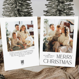 Cartes Pour Fêtes Annuelles Élégant minimaliste Noël Salutation 2 Photo